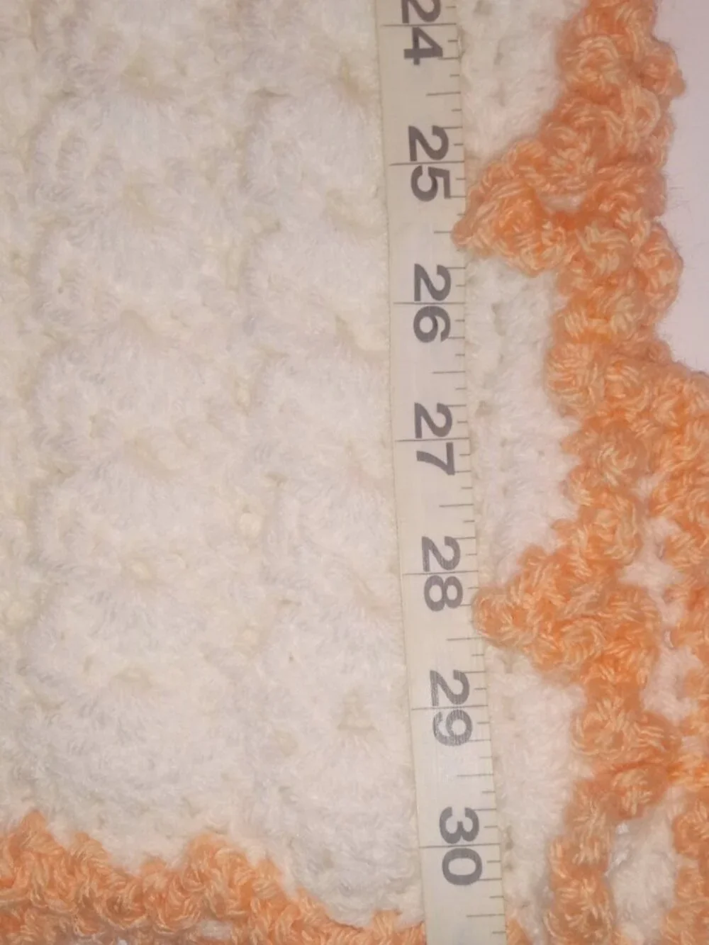 Handmade Crochet 0-3 m/ Baby Gift Set White/Peach Blanket Cardigan Hat Booties